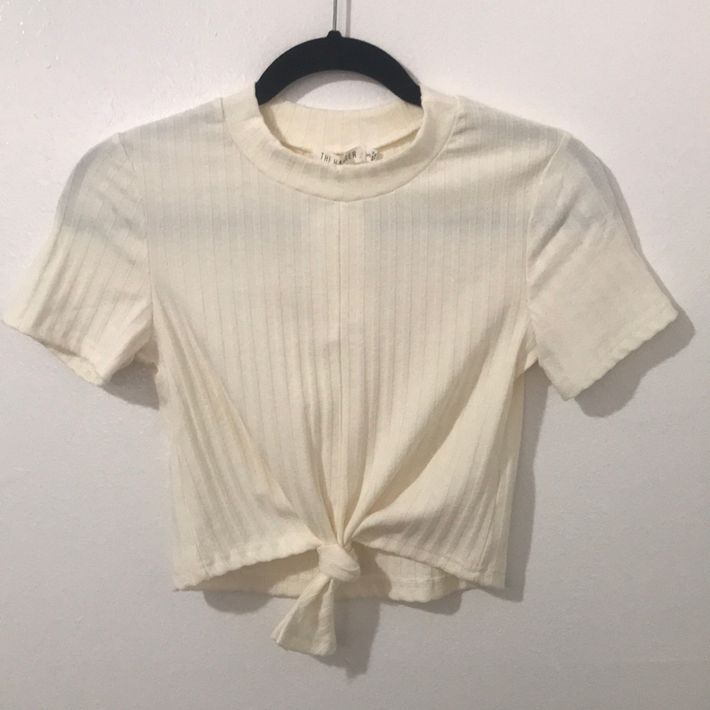 Cream crop top